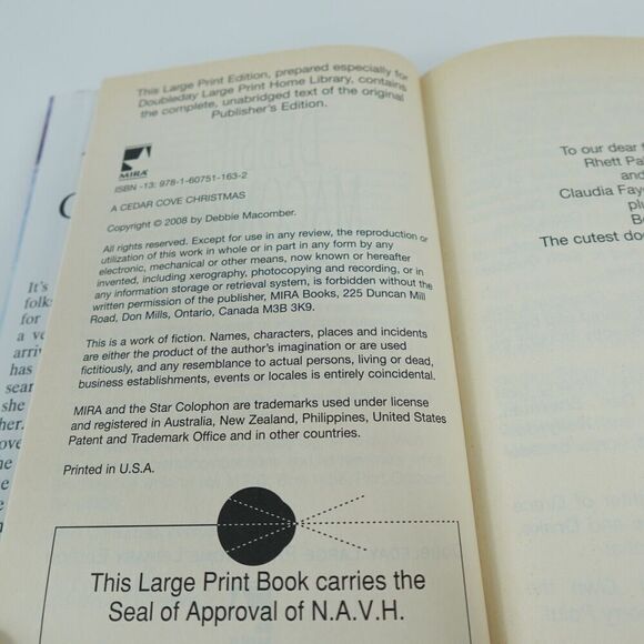 Debbie Macomber A Cedar Cove Christmas & Christmas Letters HC Books Lot of 2 - Picture 11 of 16